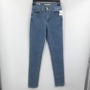 Levi's Strauss 721 High Rise Skinny Jeans Zip Fly Medium Wash Blue Size 25